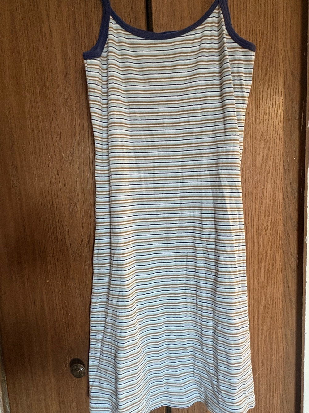 Vintage 90s Hang Ten Striped Cami Dress - 100% Cotton Ribbed Knit